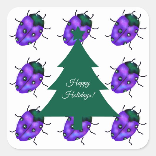 LIEVEHEERSKUNST VIERKANTE STICKER (Voorkant)