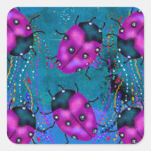 LIEVEHEERSKUNST VIERKANTE STICKER (Voorkant)