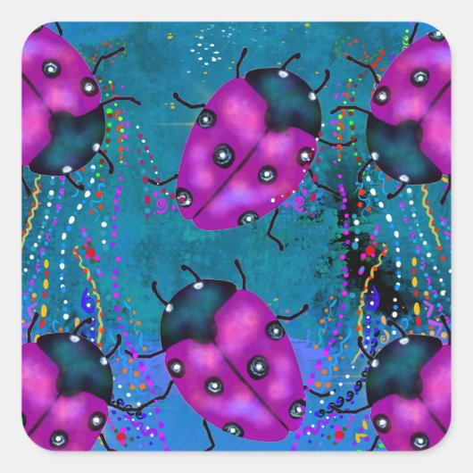 LIEVEHEERSKUNST VIERKANTE STICKER (Voorkant)