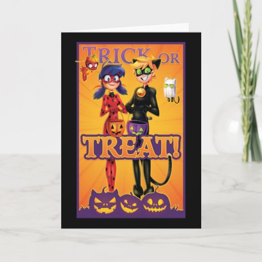Lieveheid & Cat Noir | Trick or Treat! Kaart (Voorkant)