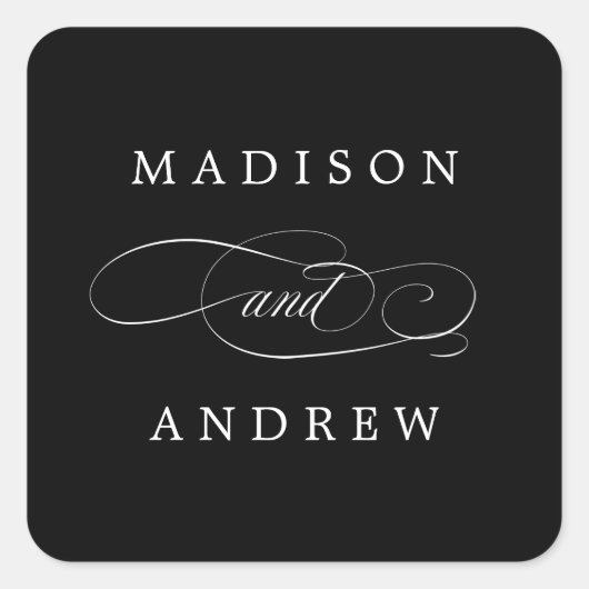 lieveling | Gepersonaliseerde trouwstickers Vierkante Sticker (Voorkant)