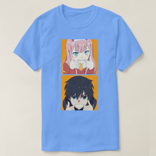 lieveling in de franxx Zero Two en Hiro T-shirt (Design voorkant)