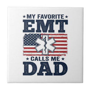 Lievelings-EMT noemt me vader vintage patriots T-s Tegeltje