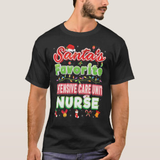 Lievelingsintensieveverpleegkundige Kerstman Kerst T-shirt