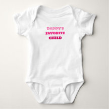 Lievelingskind van papa, roze baby romper