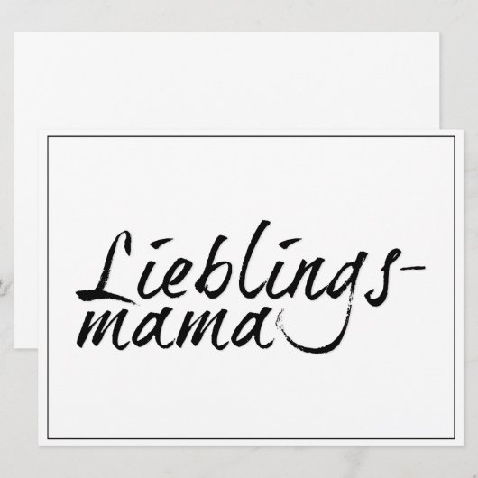 Lievelingsmama (Voorkant / Achterkant)