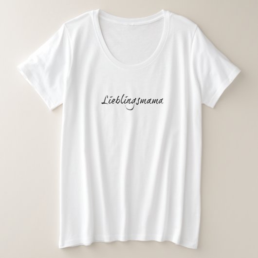 Lievelingsmama Grote Maat T-shirt (Design voorkant)