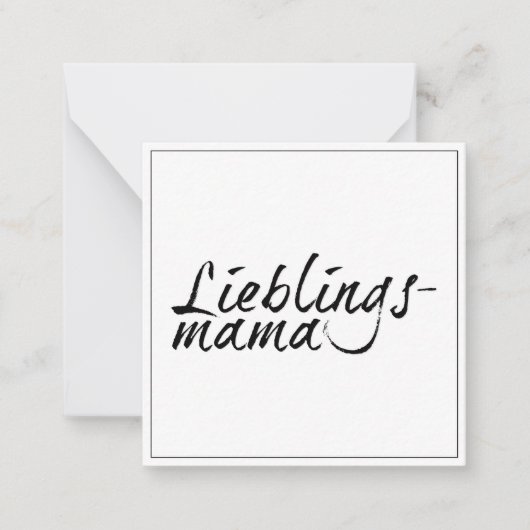 Lievelingsmama Notitiekaartje (Voorkant)