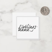 Lievelingsmama Notitiekaartje (Voorkant / Achterkant in situ)