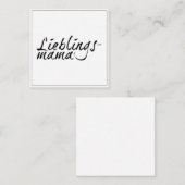 Lievelingsmama Notitiekaartje (Voorkant / Achterkant)