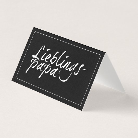 Lievelingspapa - witte Schrift 00001 Kaart (Voorkant)