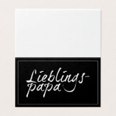 Lievelingspapa - witte Schrift 00001 Kaart (Buitenkant ongevouwen)