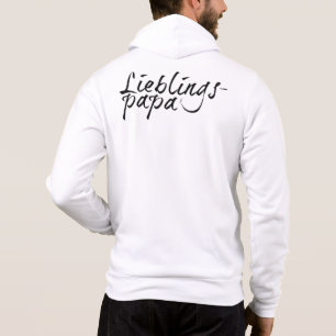 Lievelingspapa - zwarte letters 00001 hoodie