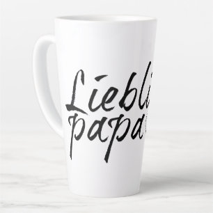 Lievelingspapa - zwarte letters 00001 latte mok