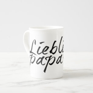 Lievelingspapa - zwarte letters 00001 porselein kop