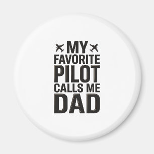 Lievelingspiloot noemt me papa vintage vliegtuig s magneet