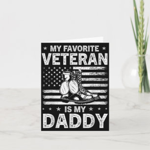 Lievelingsveteraan Is Papa Veterans Day Usa Vlag Kaart