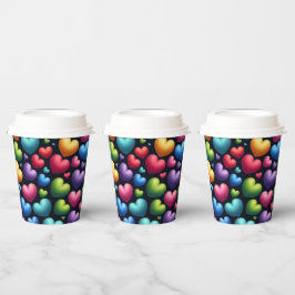 Lievende Liefde Papieren Bekers