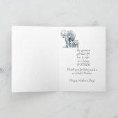 Lievende Moeder Citaat Olifant & Kind Moederdag Feestdagen Kaart (Binnen)