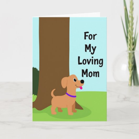 Lievende Moeder Hond Kunstkaart Kaart (Voorkant)