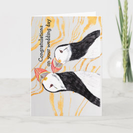 Lievende Papegaaiduikers Gefeliciteerd met jullie  Kaart