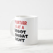 Liever bij een robotgevecht koffiemok (Voorkant links)