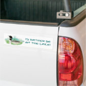 Liever bij het meer met Waterverf Loon Bumpersticker (Op Truck)