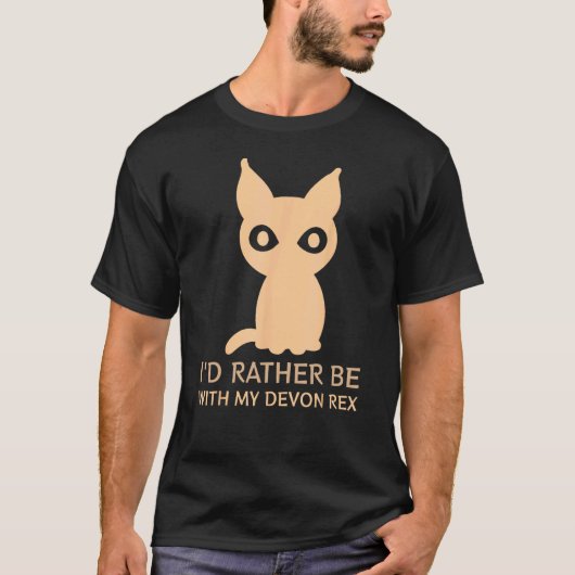 Liever Bij Mijn Devon Rex - Kattenliefhebber T-shirt (Voorkant)