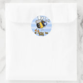 liever bijenduiken ronde sticker (Tas)