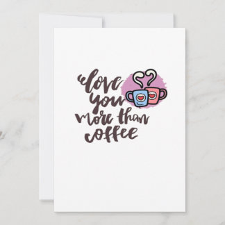 Liever dan koffie Cute Romantische Stijl Feestdagenkaart