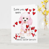 Liever dan Pindakaas Poedel Valentijnskaart Kaart (Gele Bloem)