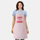Liever dan Pink Cute Valentijnsdag  Schort (Gedragen)