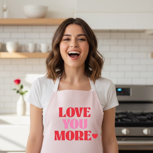 Liever dan Pink Cute Valentijnsdag  Schort