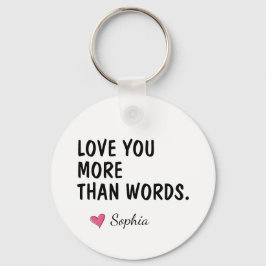 Liever Dan Woorden Gepersonaliseerd Cadeau Voor Mo Sleutelhanger