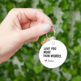 Liever Dan Woorden Gepersonaliseerd Cadeau Voor Mo Sleutelhanger