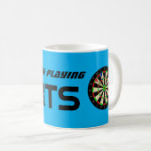 Liever Dartspelen Cool Dartsspeler Koffiemok (Voorkant rechts)