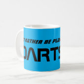 Liever Dartspelen Cool Dartsspeler Koffiemok (Voorkant links)