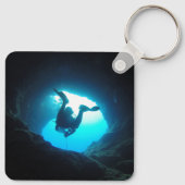Liever Doken Gepersonaliseerde Sleutelhanger Scuba (Achterkant)