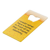 Liever een fles creditkaart flessenopener (Voorkant Gekanteld)