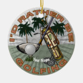 Liever golf spelen keramisch ornament (Voorkant)