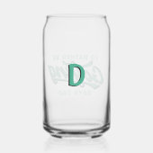 Liever golfen zegt papa golfer monogrammed blikvorm glas (Achterkant)