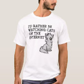 Liever Grappige Katten Tshirt Kijken (Voorkant)