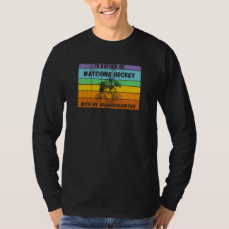 Liever ijshockeyen met kleindochter Vintage ijshoc T-shirt