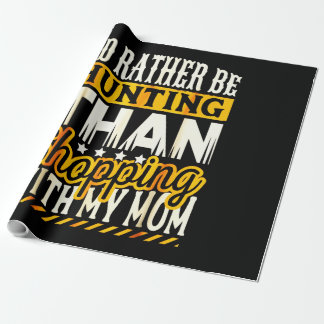 Liever jagen dan winkelen met mama cadeaupapier
