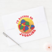 Liever jongleren Grappige Juggler Quote Party Favo Ronde Sticker (Envelop)