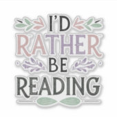 Liever Lezen – Sticker met Felle Pastel Bloemen (Voorkant)