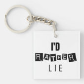 Liever lieg ik: een beetje Sleutelhanger (Voorkant)