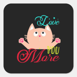 Liever Meer Elegante Stijl Vierkante Sticker