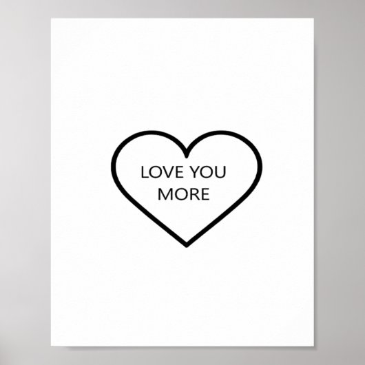 Liever Meer Hart Romantische Stijl  Poster (Voorkant)