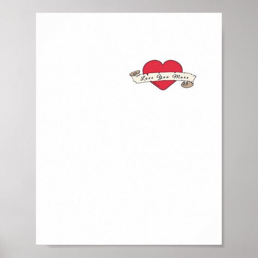 Liever Meer Hart Vintage Vibe Design  Poster (Voorkant)